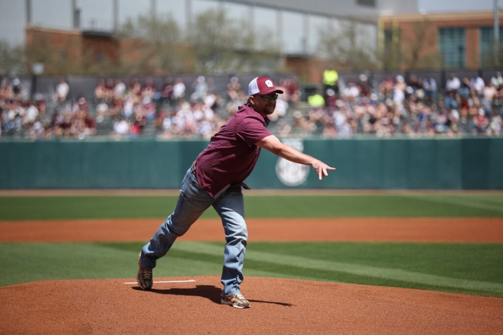 First Pitch - Aggies vs Alabama 2025 - Cody Maxwell and Capitol Ranch Real Estate