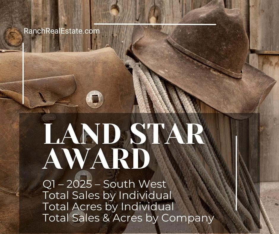 Capitol Ranch Real Estate is proud to announce that we have been recognized with three distinguished honors in Q1 2025 Land Star Awards