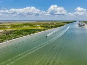Matagorda Bay Island for sale – Texas Gulf Coast aerial waterfront property.